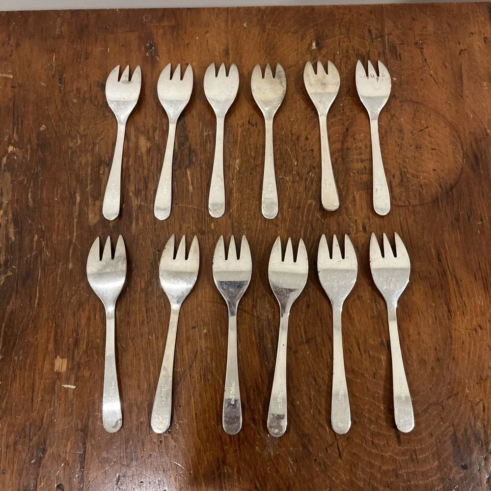 Italy Silver Plated 12 Small Forks 5